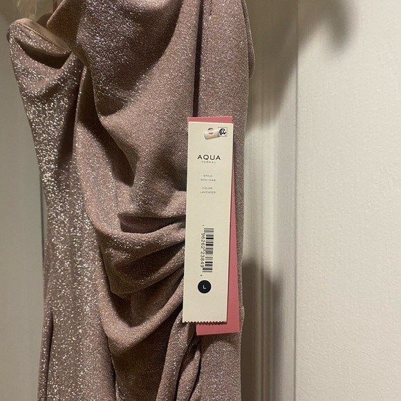 NBW AQUA Metallic Lavender Keyhole Halter Dress - 100% Exclusive - Picture 2 of 4